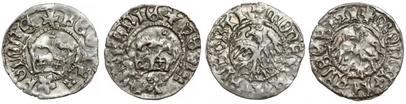 Jan Olbracht, Półgrosze Kraków, zestaw (2szt) Zdwojone bicia, ale nieobiegowe eg...