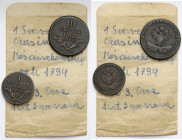 Galicja i Lodomeria, 1 i 3 grosze 1794, zestaw (2szt)