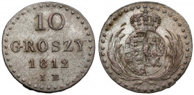 Księstwo Warszawskie, 10 groszy 1812 IB