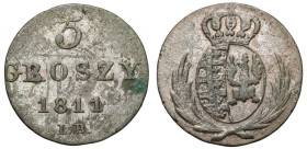Księstwo Warszawskie, 5 groszy 1811 IB