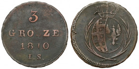 Księstwo Warszawskie, 3 grosze 1810 IS