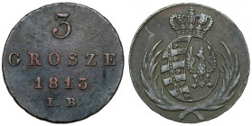 Księstwo Warszawskie, 3 grosze 1813 IB