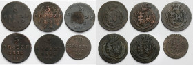Księstwo Warszawskie, 3-10 groszy 1810-1814 - zestaw (6szt)