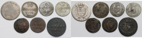 Księstwo Warszawskie, 1-10 groszy i 1/6 talara 1811-1814 - zestaw (7szt)
