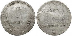 Oblężenie Zamościa, 2 złote 1813 - odwrócone N R3