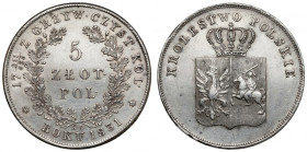 Powstanie Listopadowe, 5 złotych 1831 KG