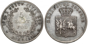 Powstanie Listopadowe, 5 złotych 1831 KG