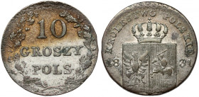 Powstanie Listopadowe, 10 groszy 1831 KG - zgięte