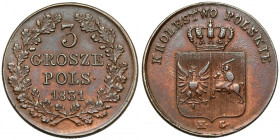 Powstanie Listopadowe, 3 grosze 1831 KG