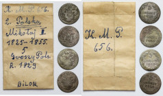 5 groszy polskich 1826-1829 - zestaw (4szt)