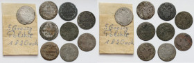 5 groszy 1816-1840, zestaw (9szt)