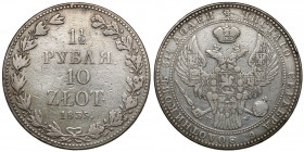 1-1/2 rubla = 10 złotych 1835 MW, Warszawa - rzadkie