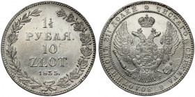 1-1/2 rubla = 10 złotych 1835 НГ, Petersburg - przebitka