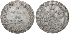1-1/2 rubla = 10 złotych 1837 MW, Warszawa