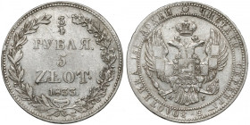 3/4 rubla = 5 złotych 1833 HГ, Petersburg - rzadkie