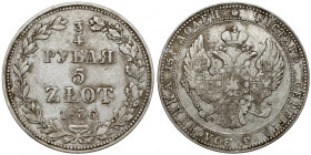 3/4 rubla = 5 złotych 1836 MW, Warszawa
