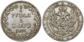 3/4 rubla = 5 złotych 1837 MW, Warszawa