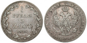 3/4 rubla = 5 złotych 1838 MW, Warszawa