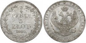 3/4 rubla = 5 złotych 1840 MW, Warszawa