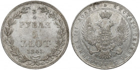3/4 rubla = 5 złotych 1841 MW, Warszawa