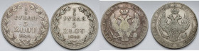 3/4 rubla = 5 złotych 1839-1840 MW, Warszawa - zestaw (2szt)