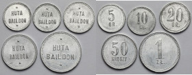Katowice, Huta Baildon, 5 groszy - 1 złoty, zestaw (5szt)