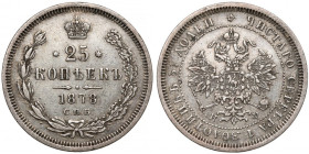 Rosja, Aleksander II, 25 kopiejek 1878