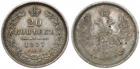 Rosja, Aleksander II, 20 kopiejek 1857