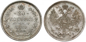 Rosja, Aleksander II, 20 kopiejek 1860
