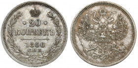 Rosja, Aleksander II, 20 kopiejek 1866