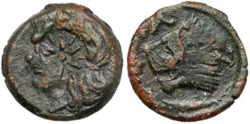 Greece, Thrace / Chersonesus, Pantikapaion, AE20 (310-303 BC) - Countermarked