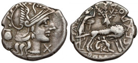 Roman Republic, Sextus Pompeius Faustulus (137 BC) Denarius