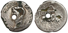 Claudius (41-54 AD) Denarius Subaeratus - struck during reign of Nero