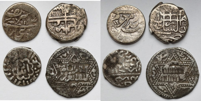 Islam, zestaw monet srebrnych (4szt) Srebro, średnica od 15,5 do 21,5 mm. 
Grad...