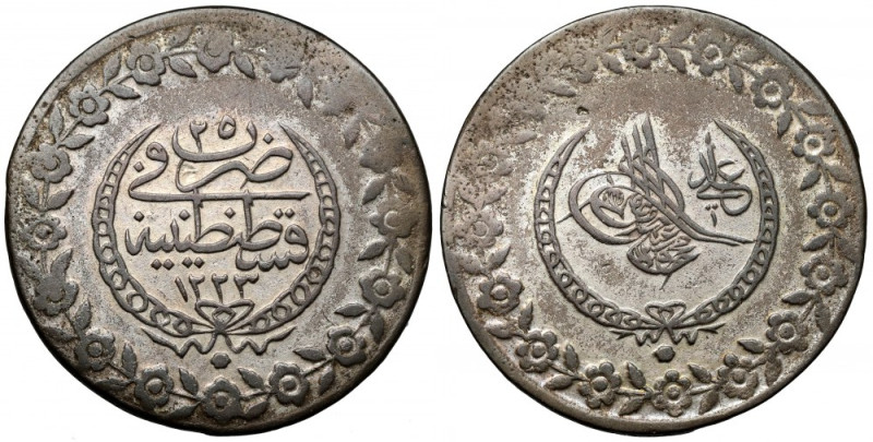 Turcja, 5 kurush AH1223 Srebro, średnica 38,5 mm, waga 14,31 g.&nbsp; 
Grade: V...