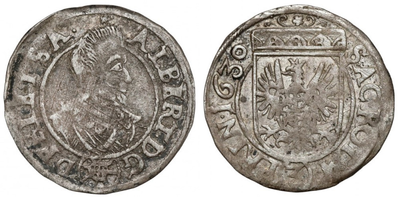 Austria, Albert Wallenstein, 3 krajcary 1630, Jicin Drapany na awersie, ładny, ś...