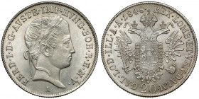 Austria, Ferdynand I, 20 krajcarów 1848-A, Wiedeń