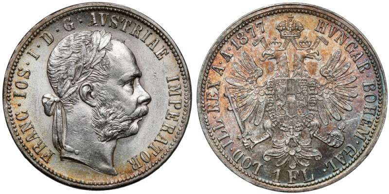 Austria, Franciszek Józef I, Floren 1877 
Grade: XF+/UNC 

More photos and fu...