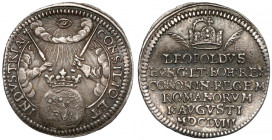 Austria, Leopold I, Żeton koronacyjny 1658 (ø18mm) - na Świętego Cesarza Rzymskiego