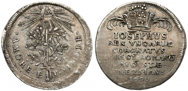 Austria, Józef II, Żeton koronacyjny 1690 (ø20mm) - na Świętego Cesarza Rzymskie...