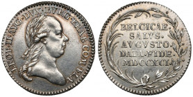 Austria, Leopold II, Żeton 1791 (ø21mm) - hołd Belgii
