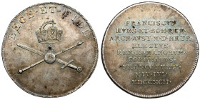 Austria, Franciszek II, Żeton koronacyjny 1792 (ø25mm) - na Cesarza Rzymskiego