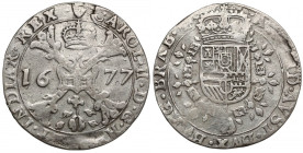 Belgia, Brabant, 1/2 patagona 1677