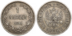 Finlandia / Rosja, Aleksander III, 1 markka 1890