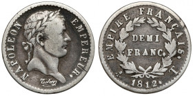 Francja, Napoleon I, Demi Franc 1812-T