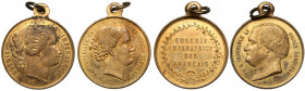 Francja, Medale, Prince Napoleon i Eugenie Imperatrice, zestaw (2szt)