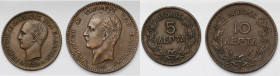 Greece, 5 lepta 1869 and 10 lepta 1882 (2pcs)
