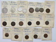 Łotwa, 1-50 santimu 1922-1939, zestaw (19szt)