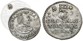 Siedmiogród, Gabriel Batory, Trojak 1609 - TOPÓR - b.rzadki
