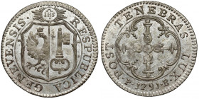 Szwajcaria, Geneva, 3 sols 1791